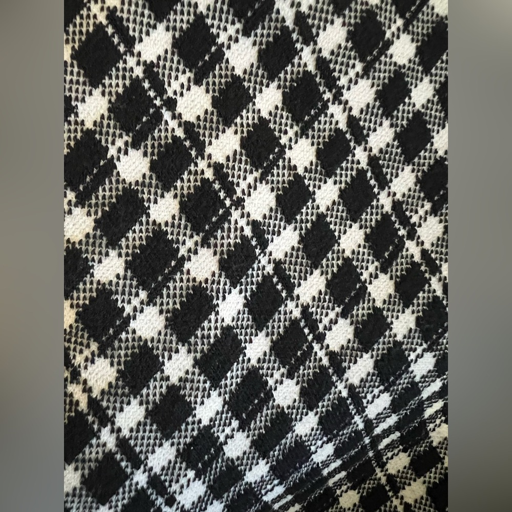 SPANX Gingham Micro-Check Wide Leg Pull-On Pants L - Picture 9 of 12